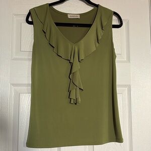 Ruffled sleeveless top